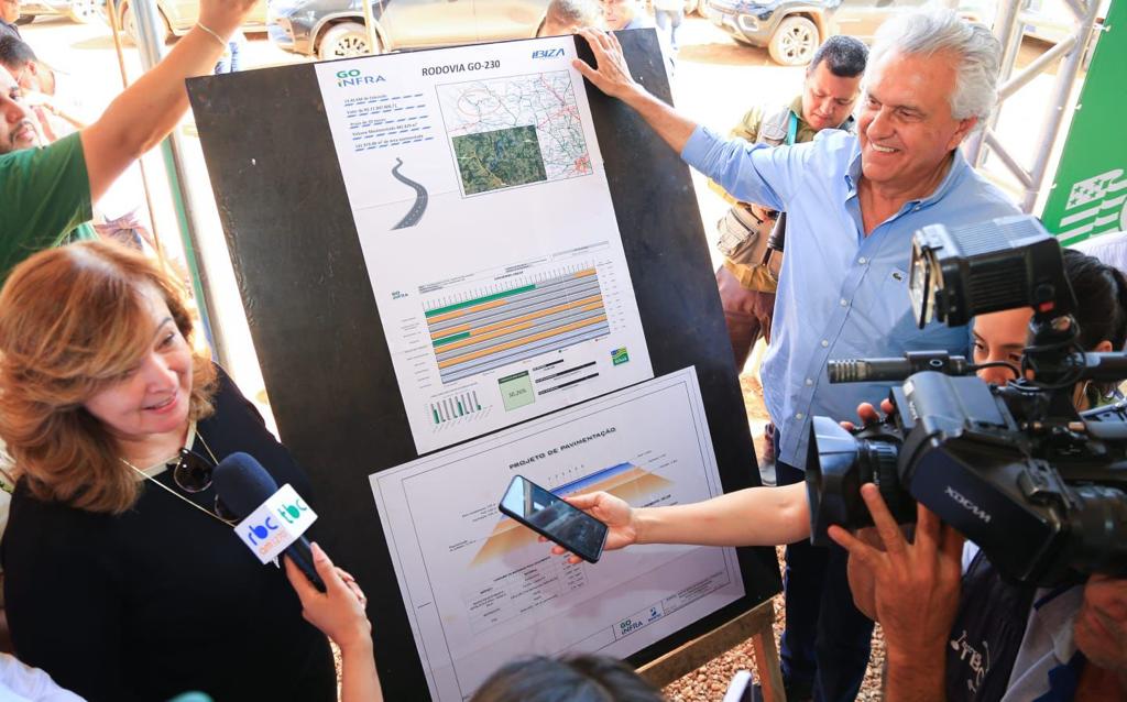 Caiado vistoria obras que vão potencializar economia no Noroeste goiano